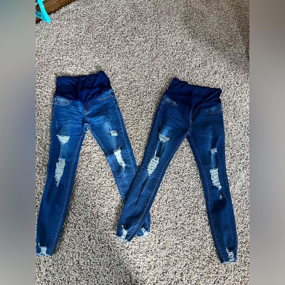 SHEIN maternity skinny jeans bundle